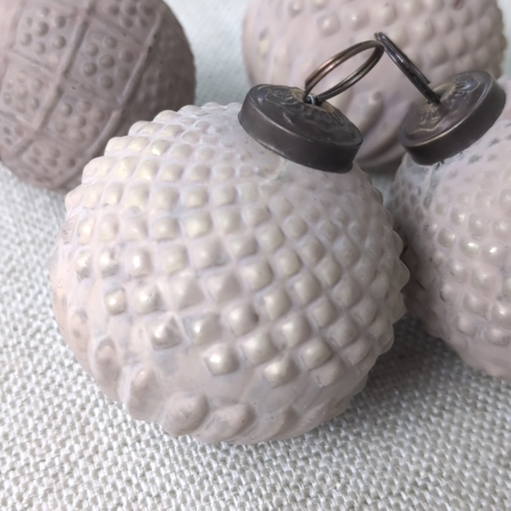 Set of 4 Vintage Glass Ornaments